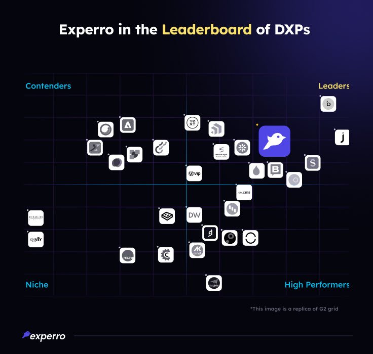 Experro in the Leaderboard of DXPs