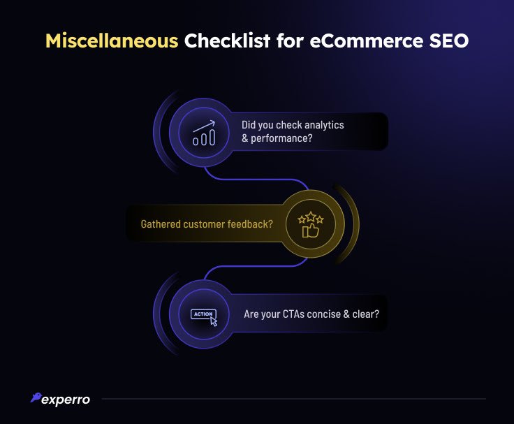 Miscellaneous Checklist for eCommerce SEO