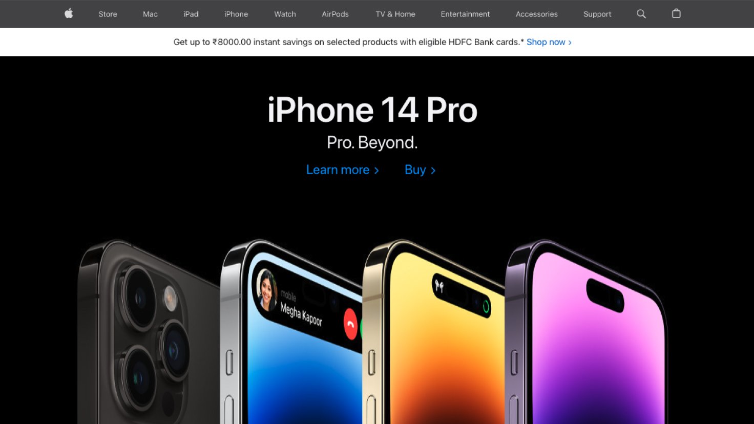 Apple Landing Page